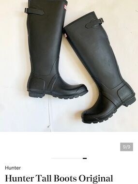Hunter Tall Rain Boots in Matte Black